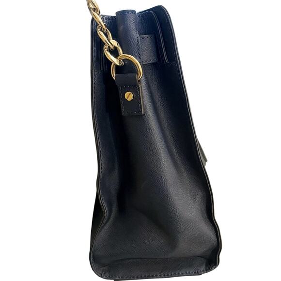 Michael Kors Hamilton Large Navy Saffiano Leather Handbag Crossbody Old Money - Picture 4 of 12